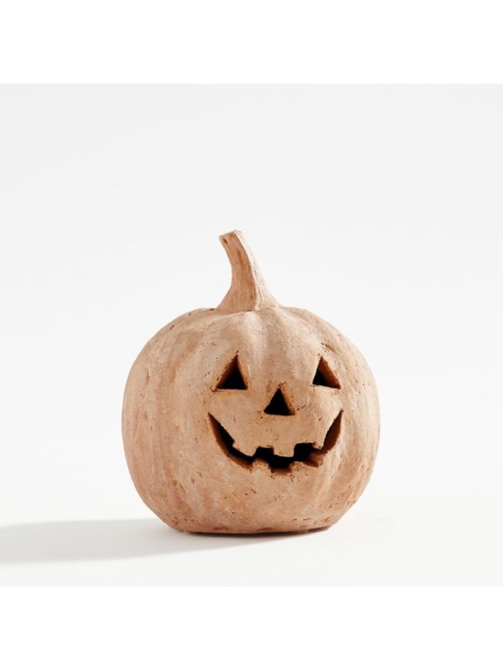 Pottery Barn Terracotta SMALL Jack-o-Lantern Orange Pumpkin Fall Luminary NEW